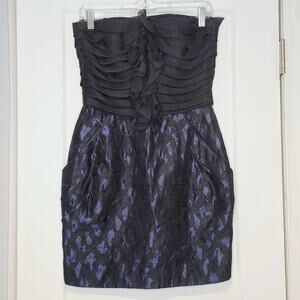 Julie Haus Strapless Ruffle Cocktail Dress